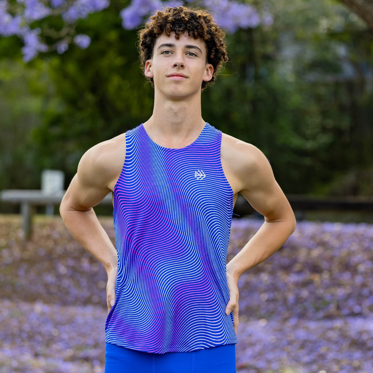 boys running singlet