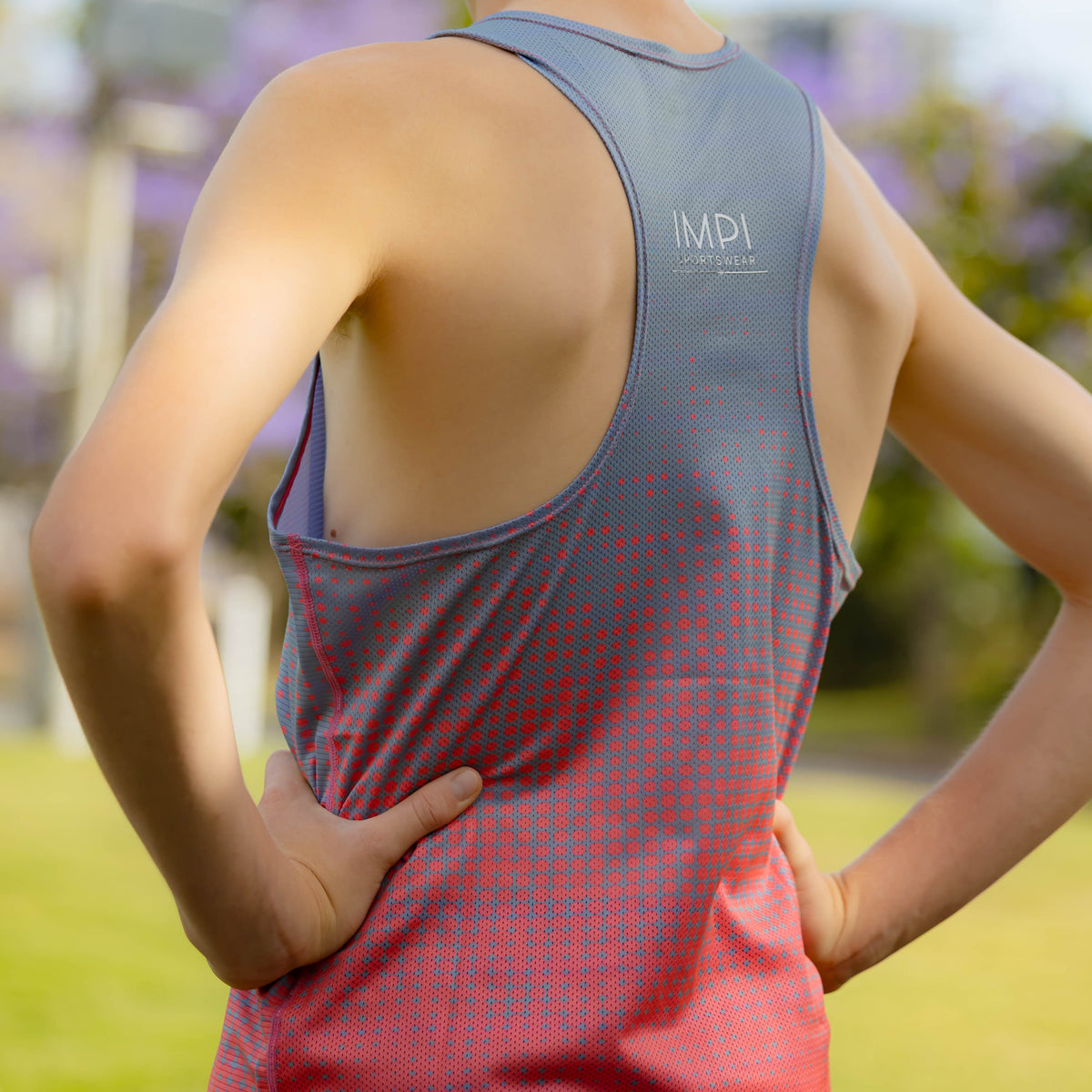boys running singlet