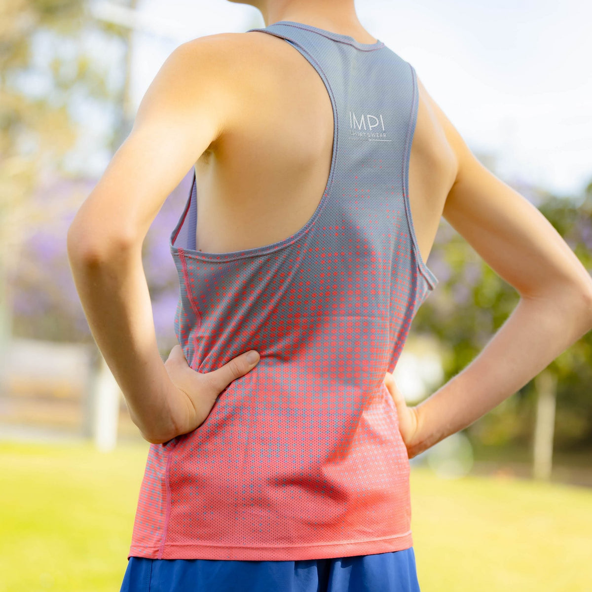 boys running singlet
