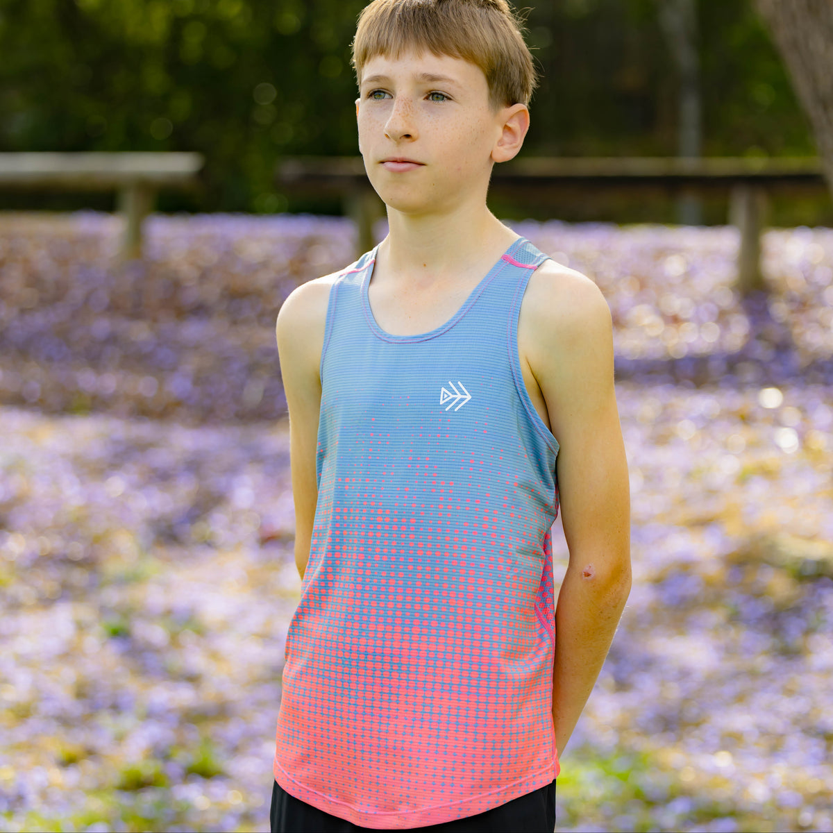 boys running singlet