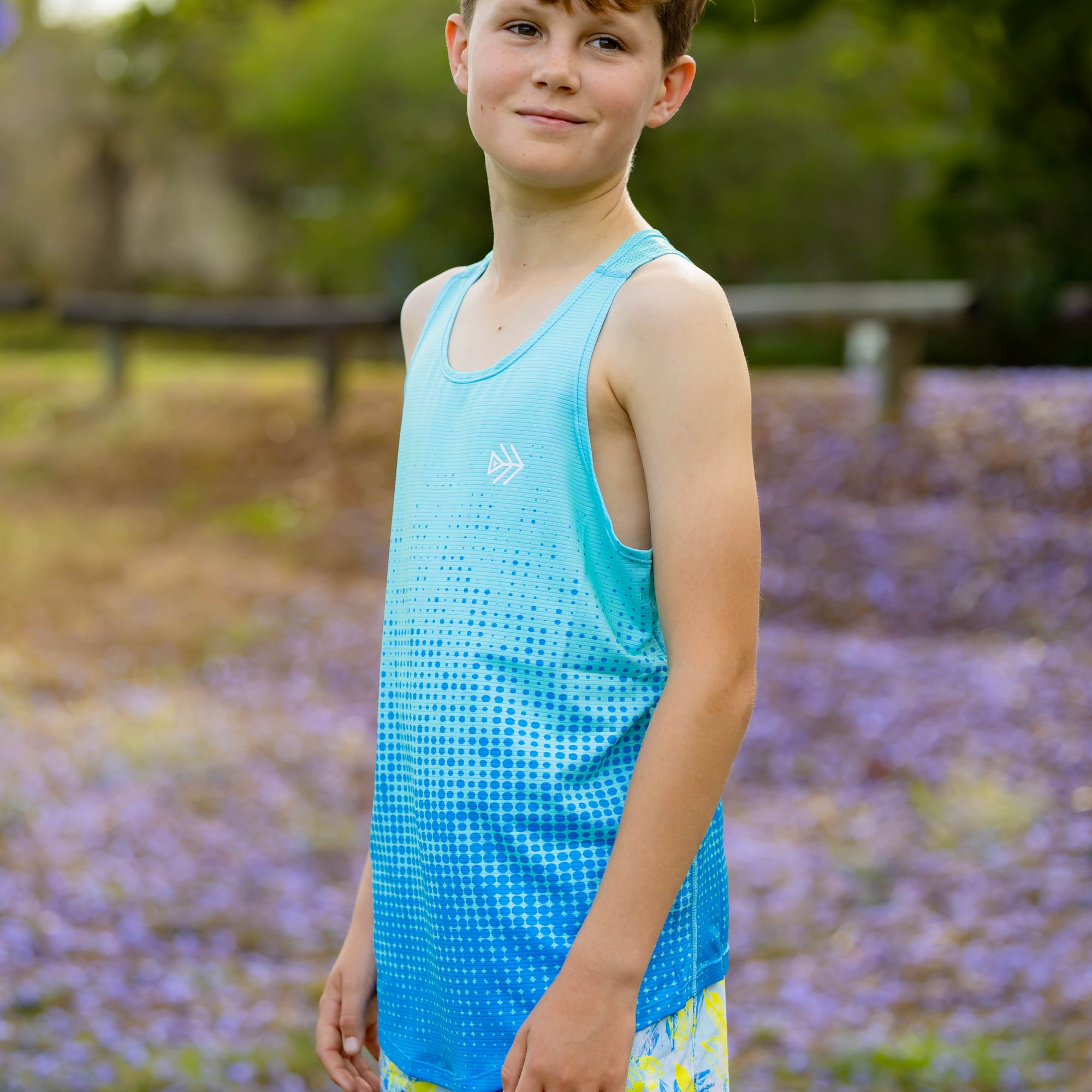 boys running singlet