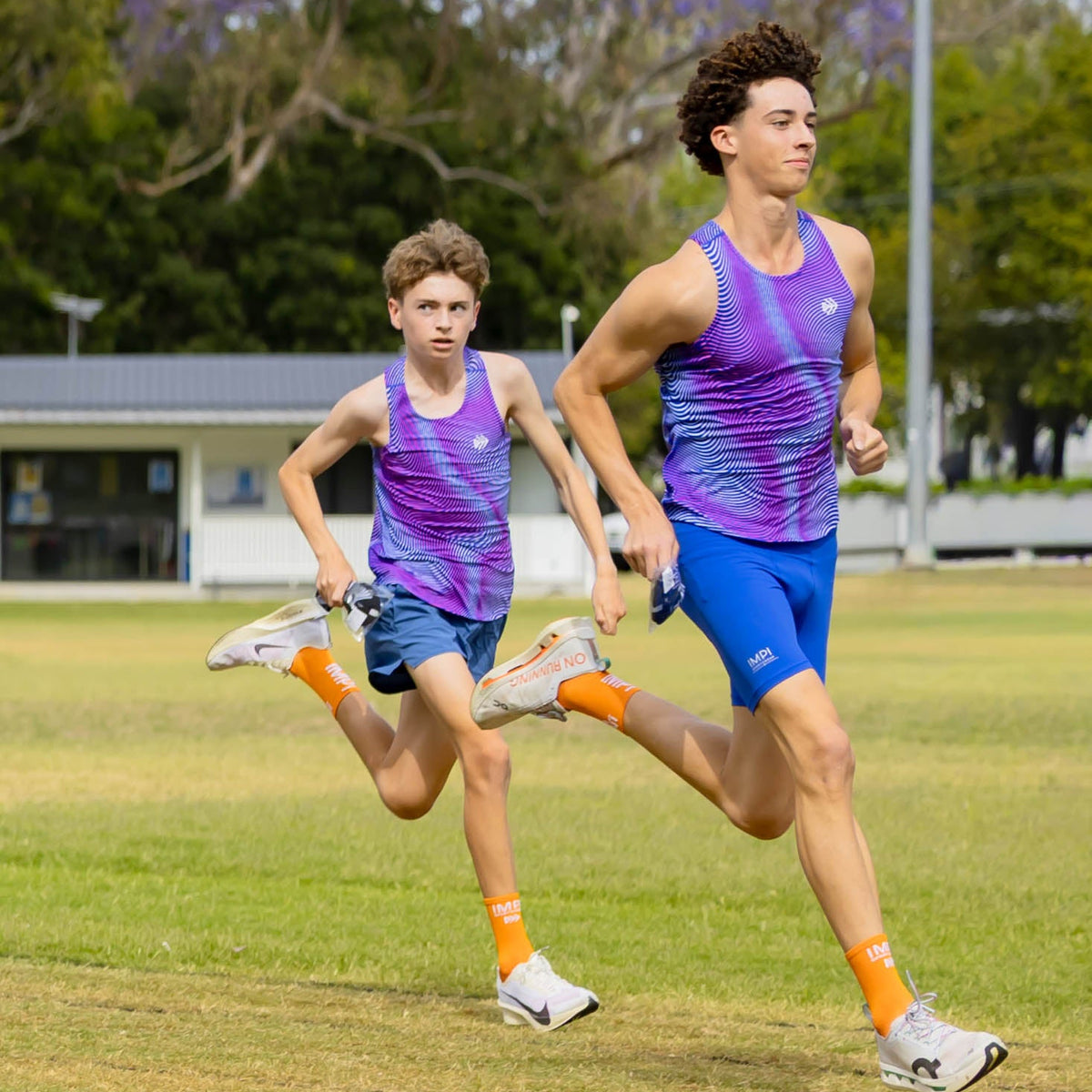 boys running singlet