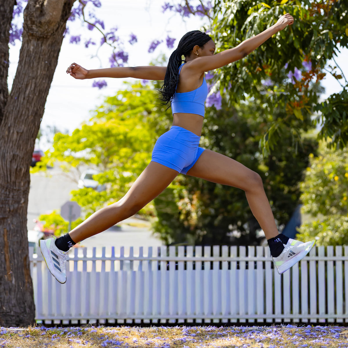 girls blue bike shorts