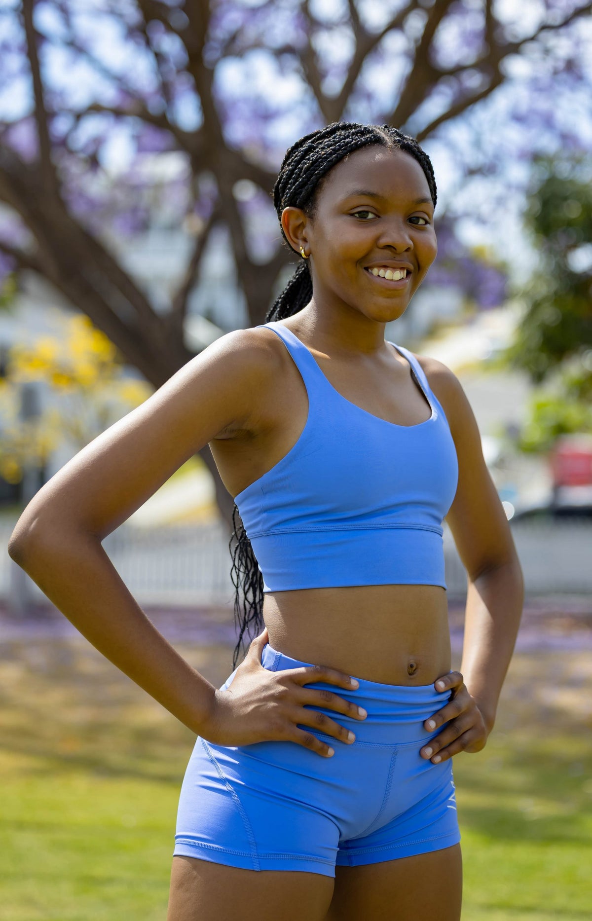 IMPI High Waist Running Short - Cornflower