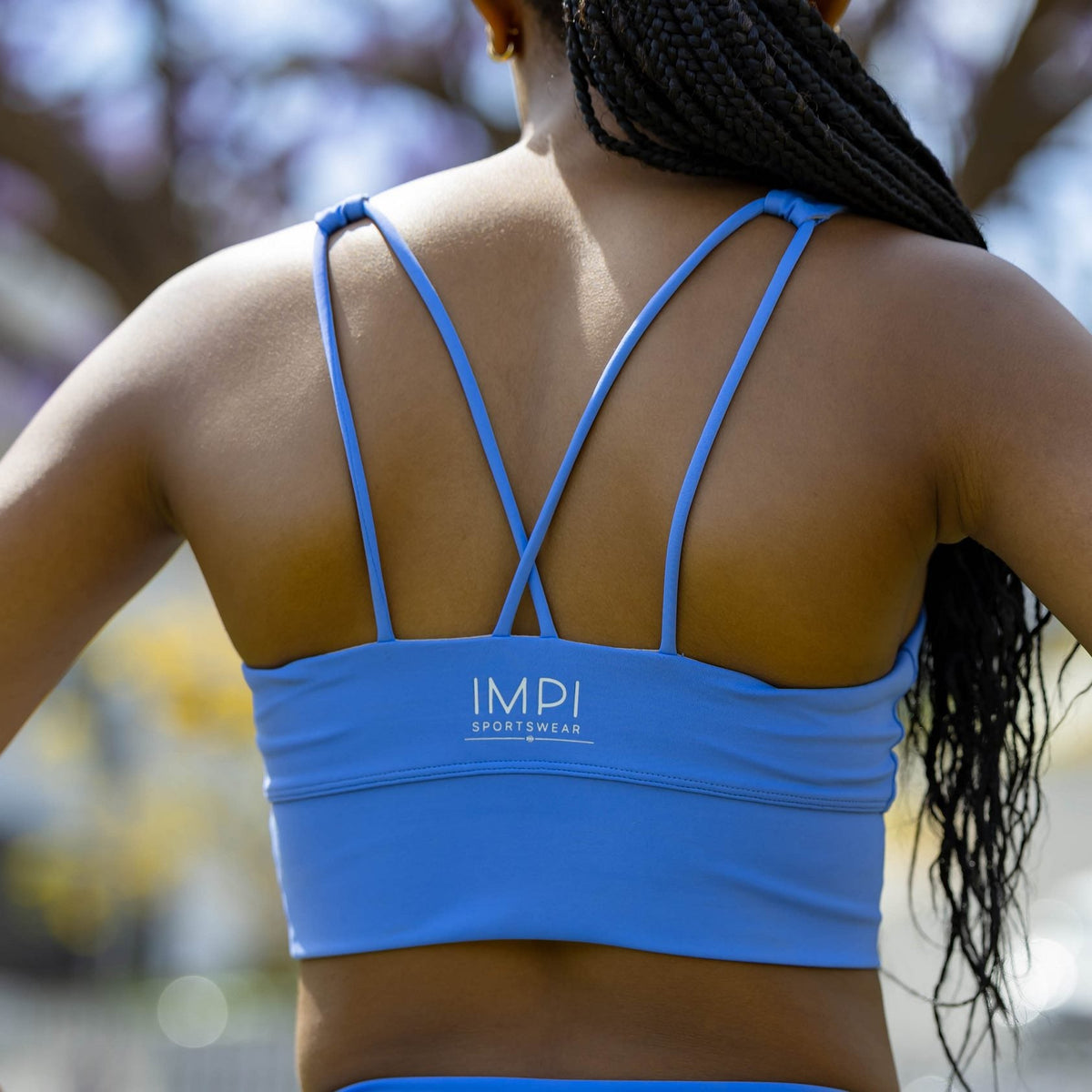 girls blue sports bra
