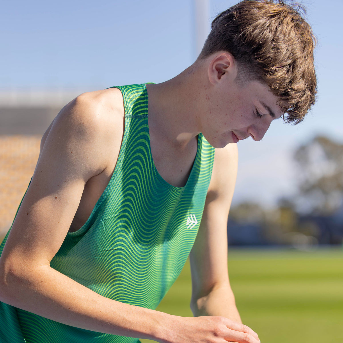 boys running singlet