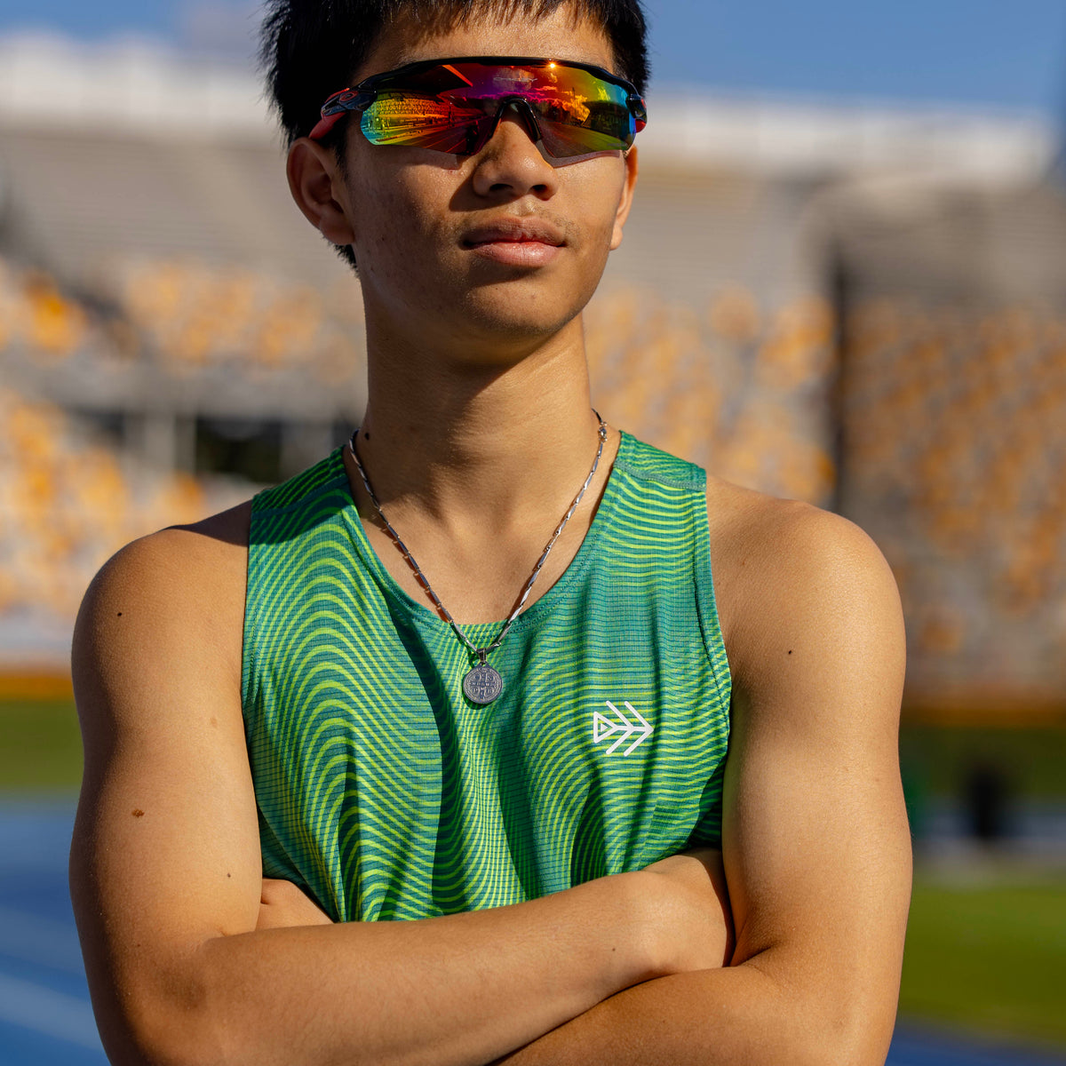boys running singlet