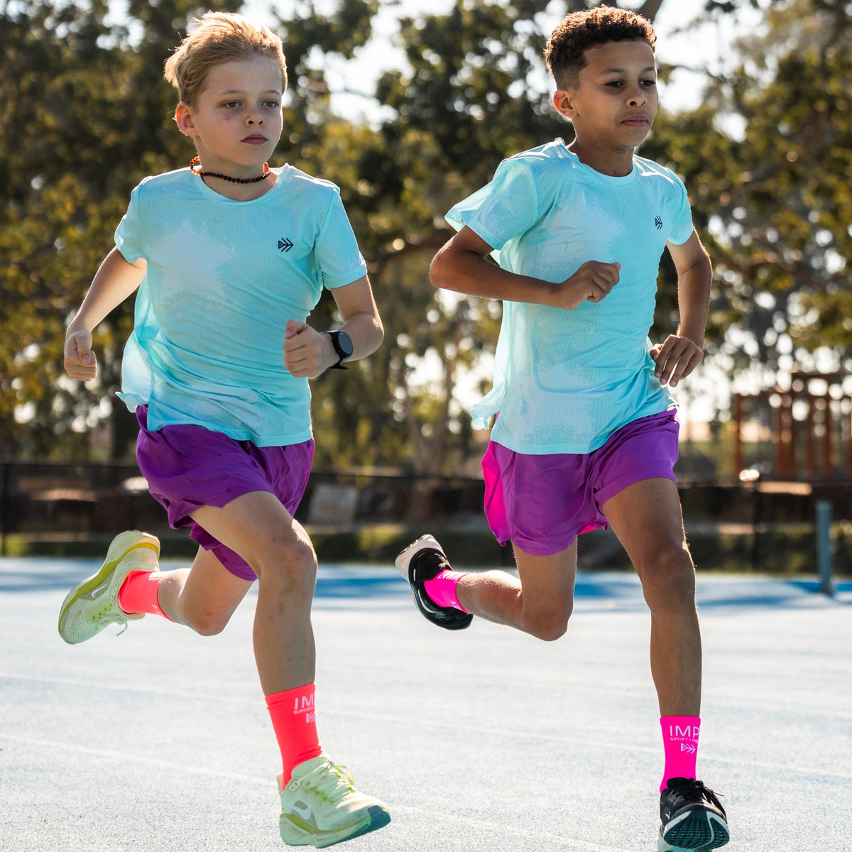 boys mint running t-shirt