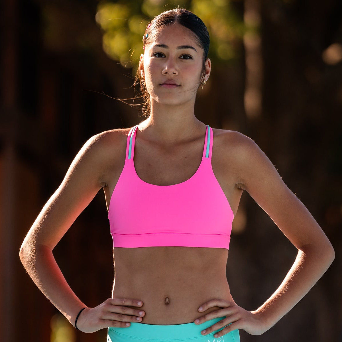 hot pink crop top