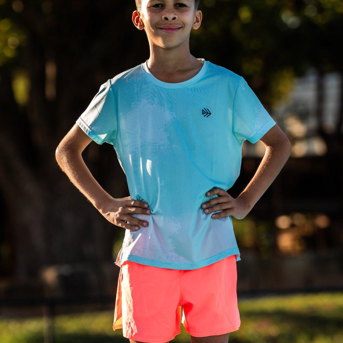 boys mint running t-shirt