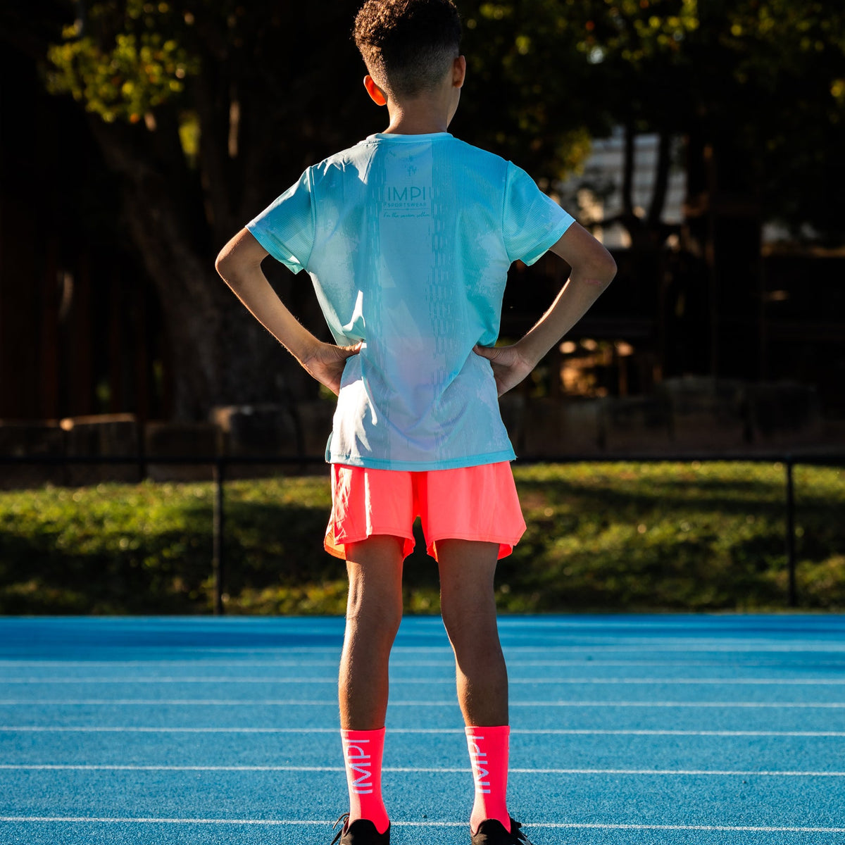boys mint running t-shirt