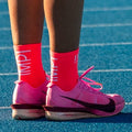 coral running socks