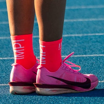 coral running socks