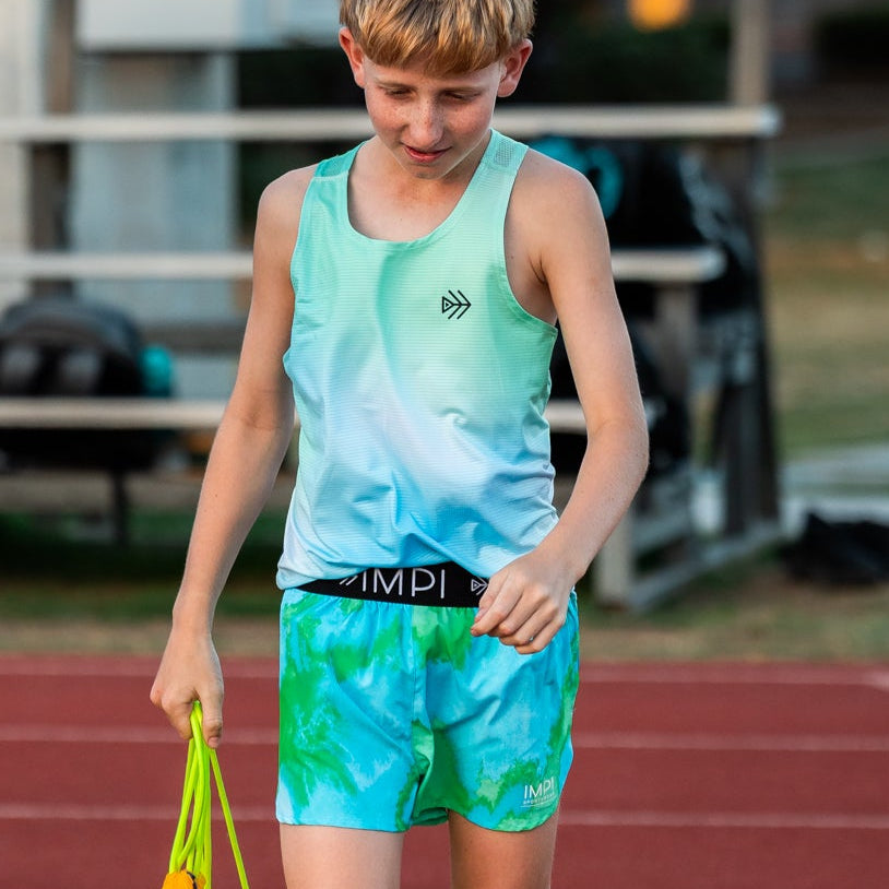 boys split running shorts