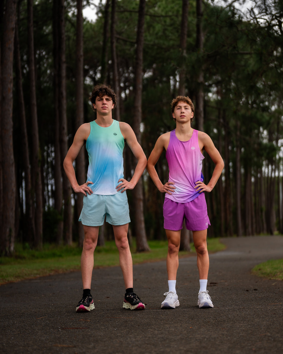 IMPI Boys Race Back Singlet - Boysenberry Split