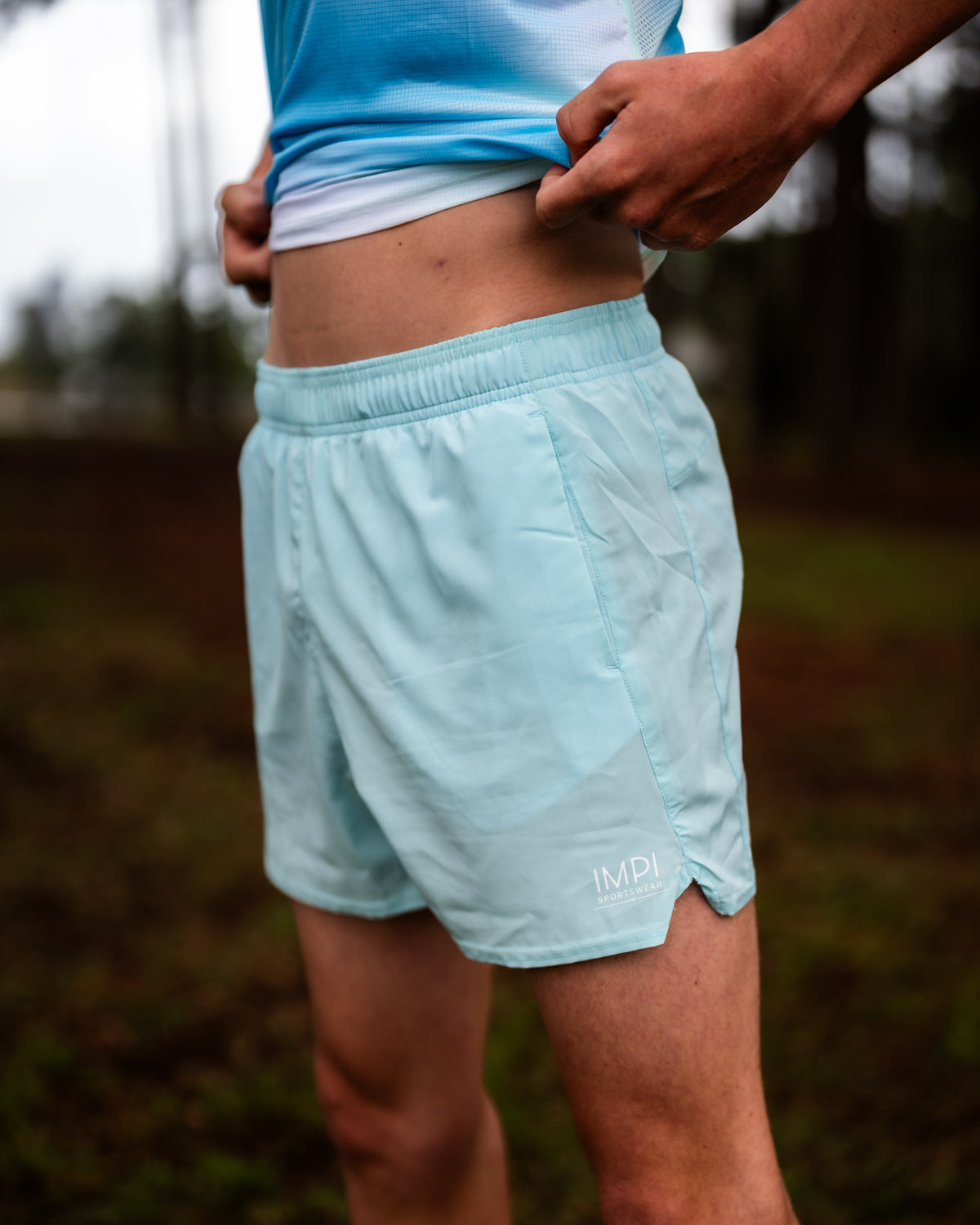 IMPI Boys Running Short - Aqua