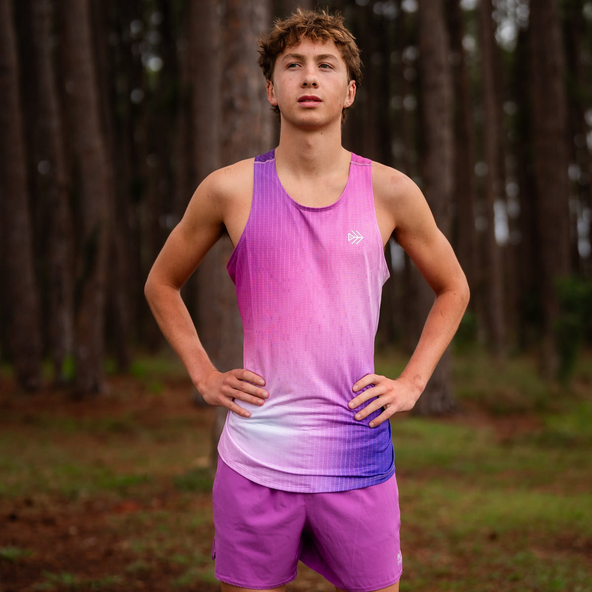 boys running singlet