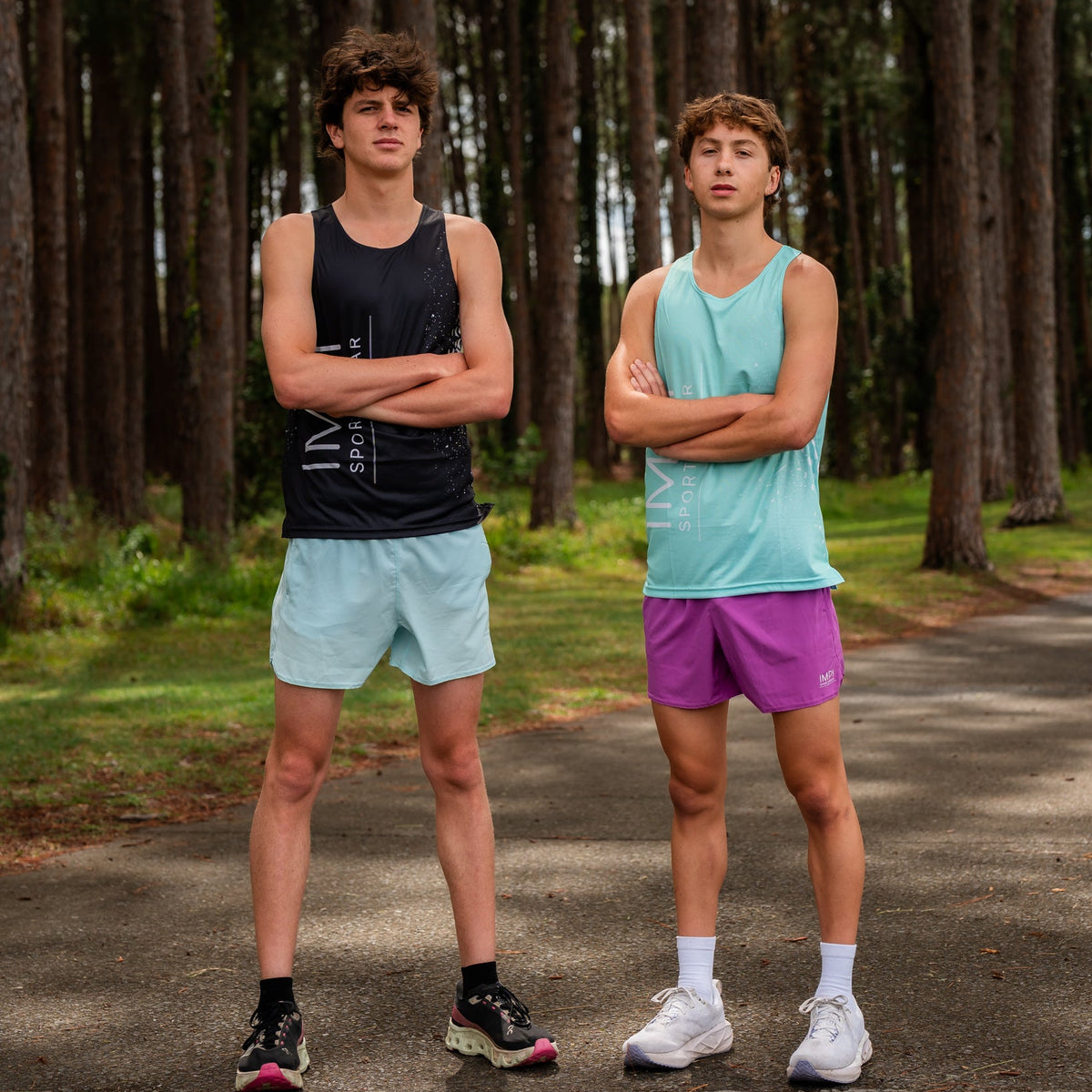 IMPI black running singlet