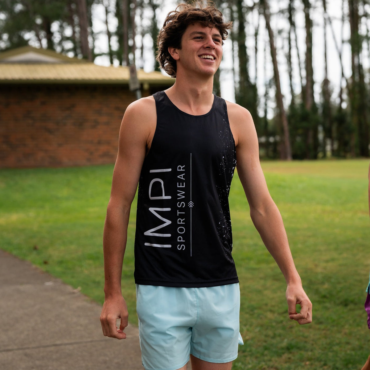 IMPI black running singlet