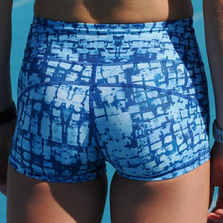 girls blue bike shorts
