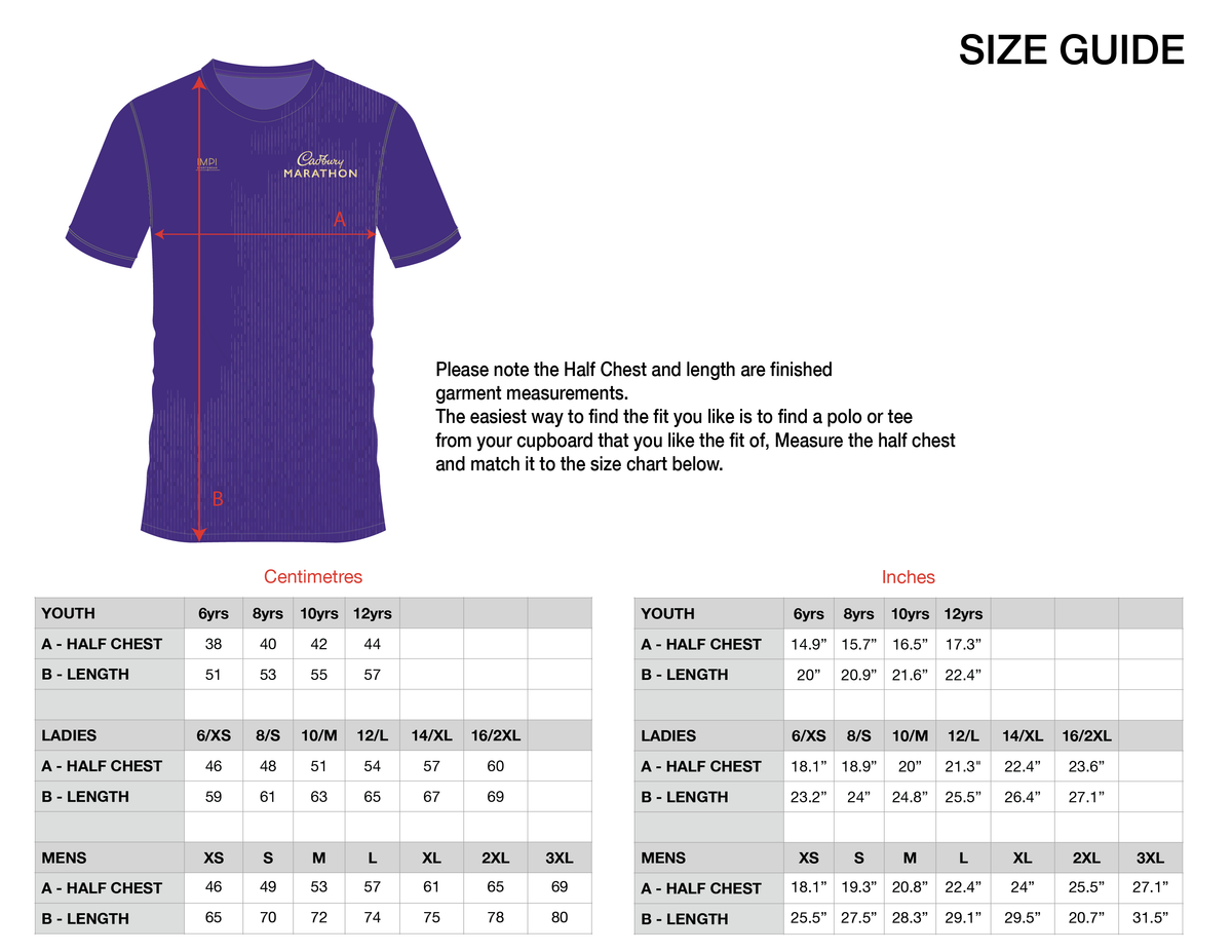 Cadbury Marathon - Mens Tee - Pre-Order