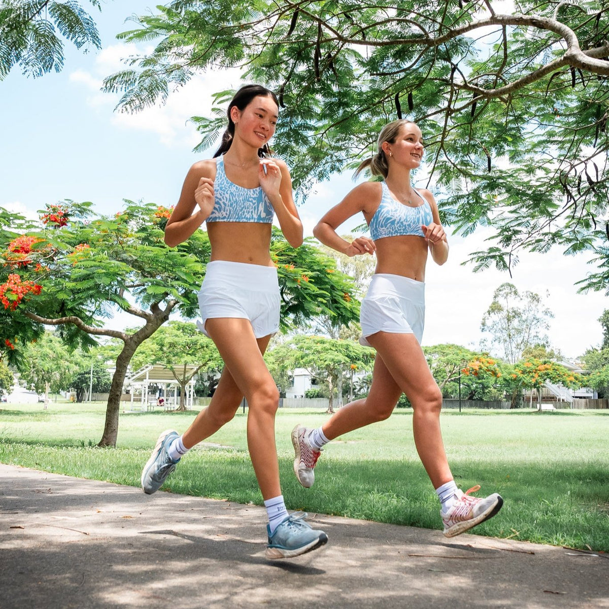 white running polyshorts for girls