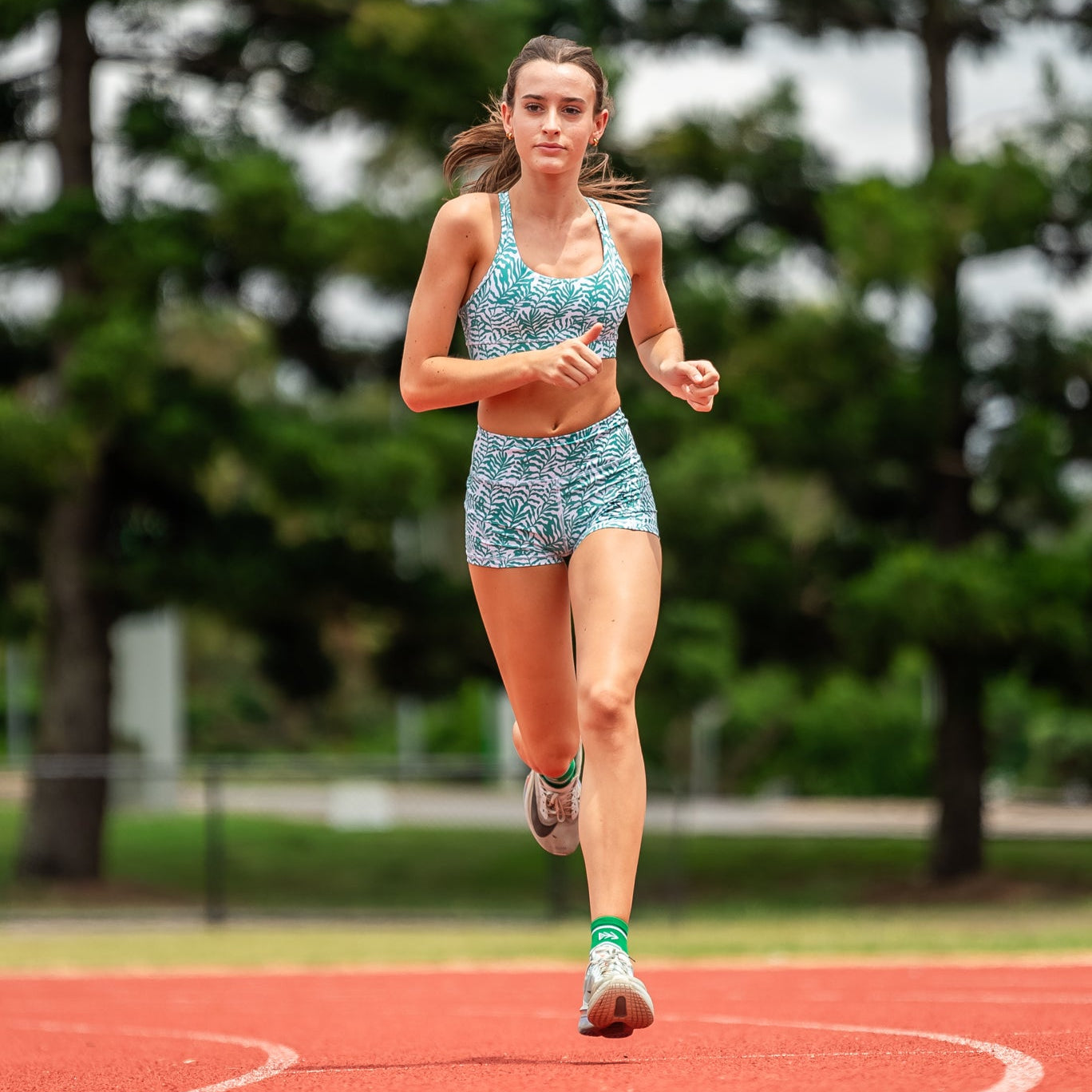 IMPI High Waisted Running Short - Summer Greens