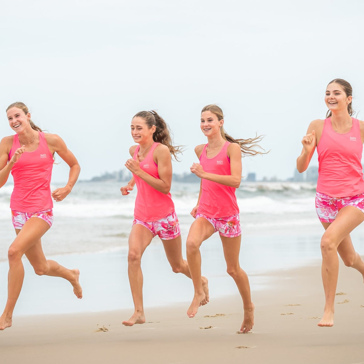 hot pink running singlet