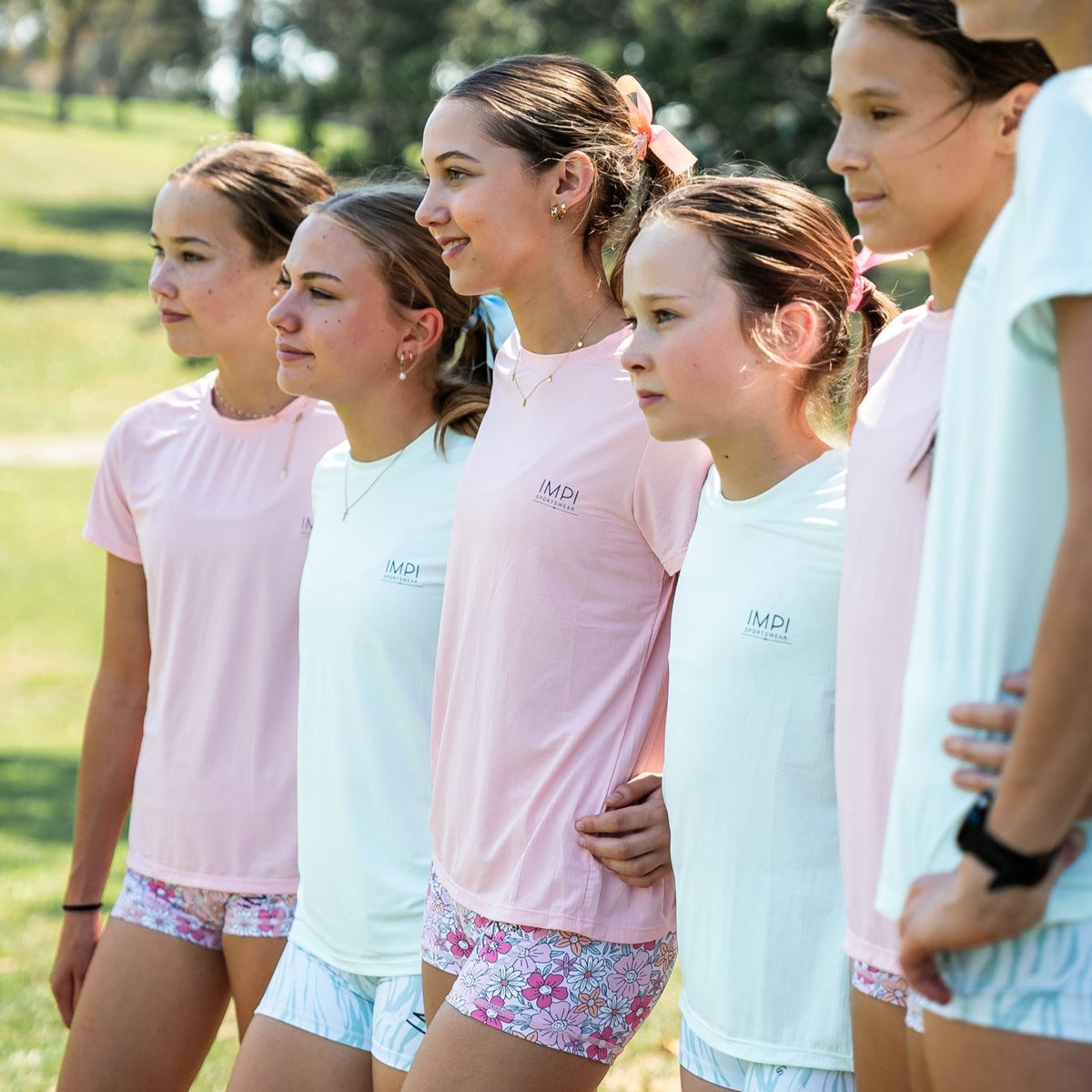 pink running t-shirt