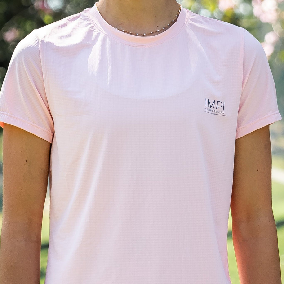 pink running t-shirt