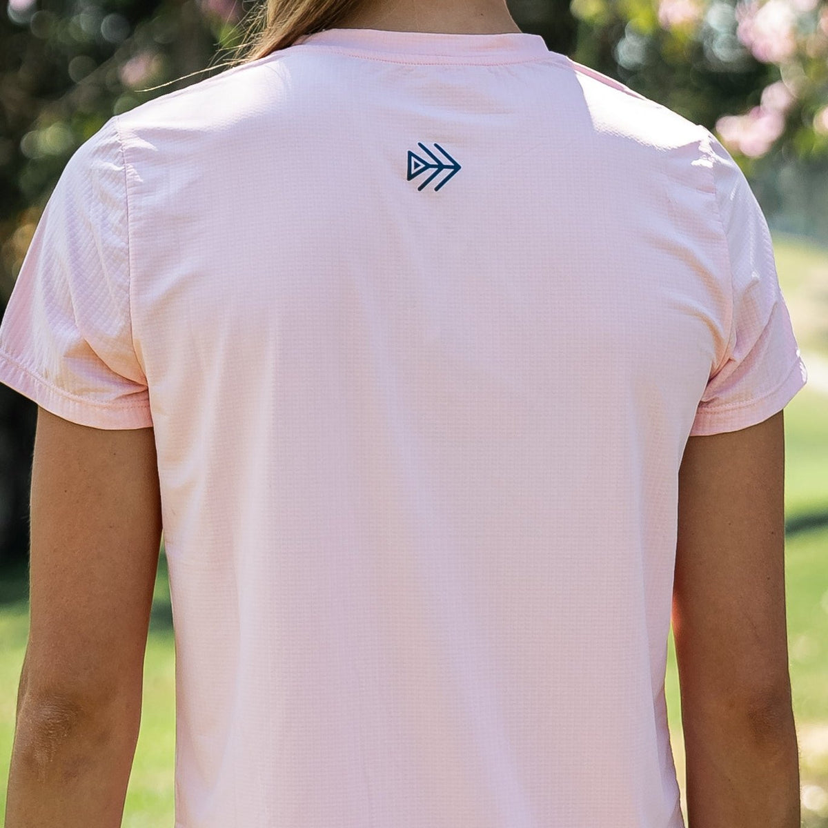 pink running t-shirt