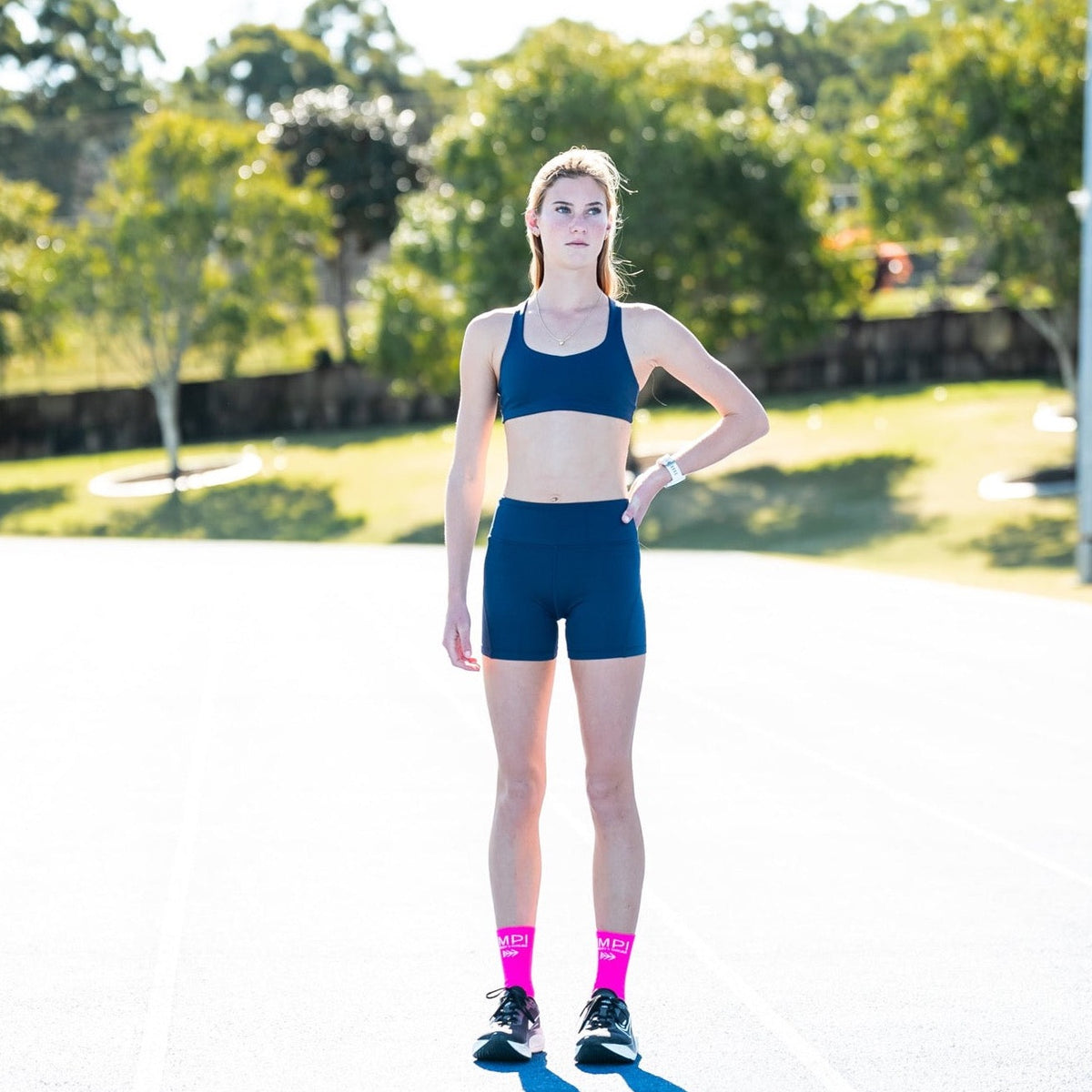 longer leg navy running shorts