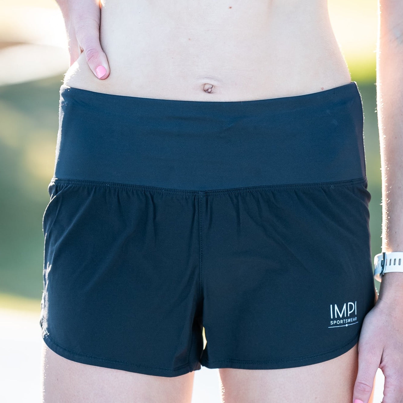 black running shorts