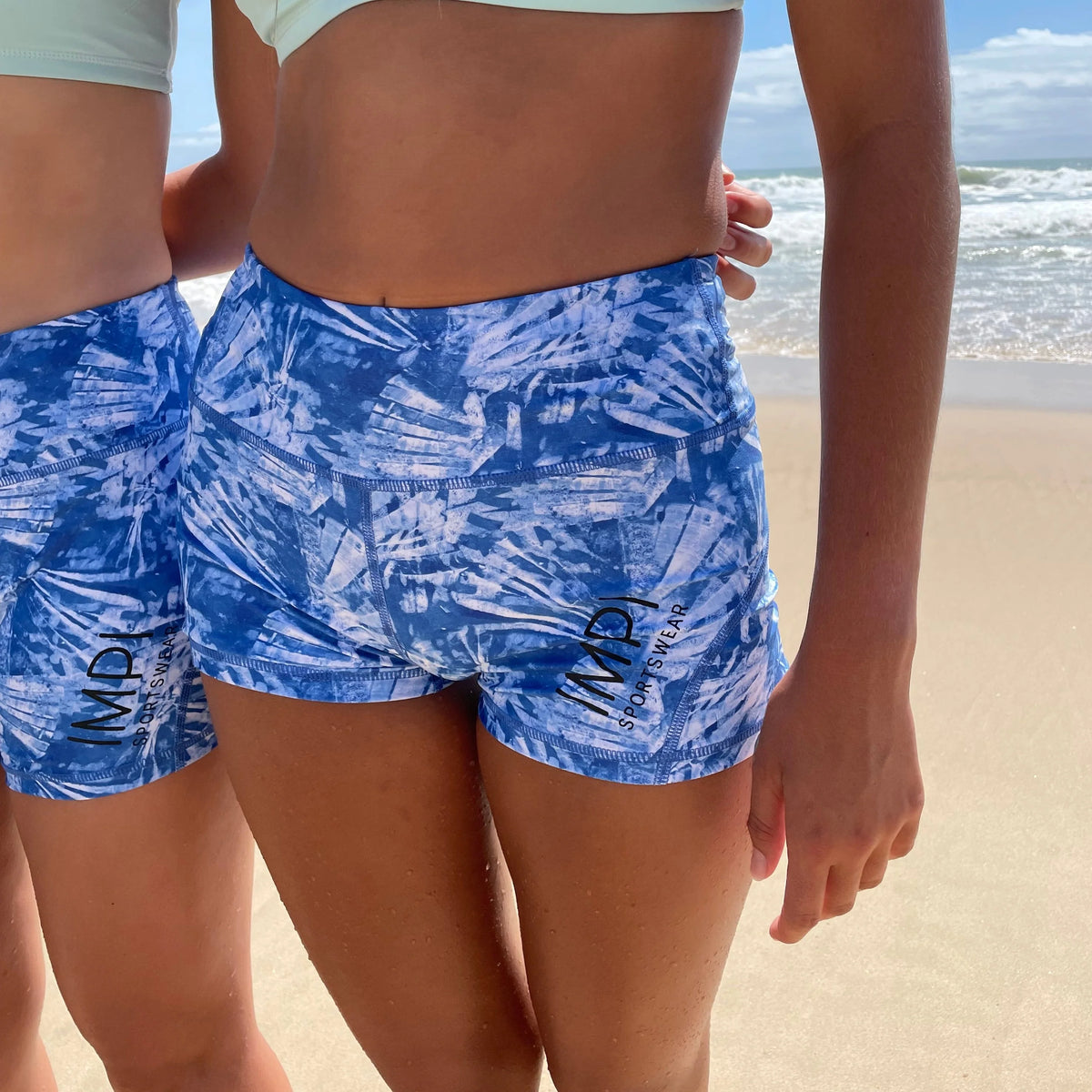 girls blue bike shorts