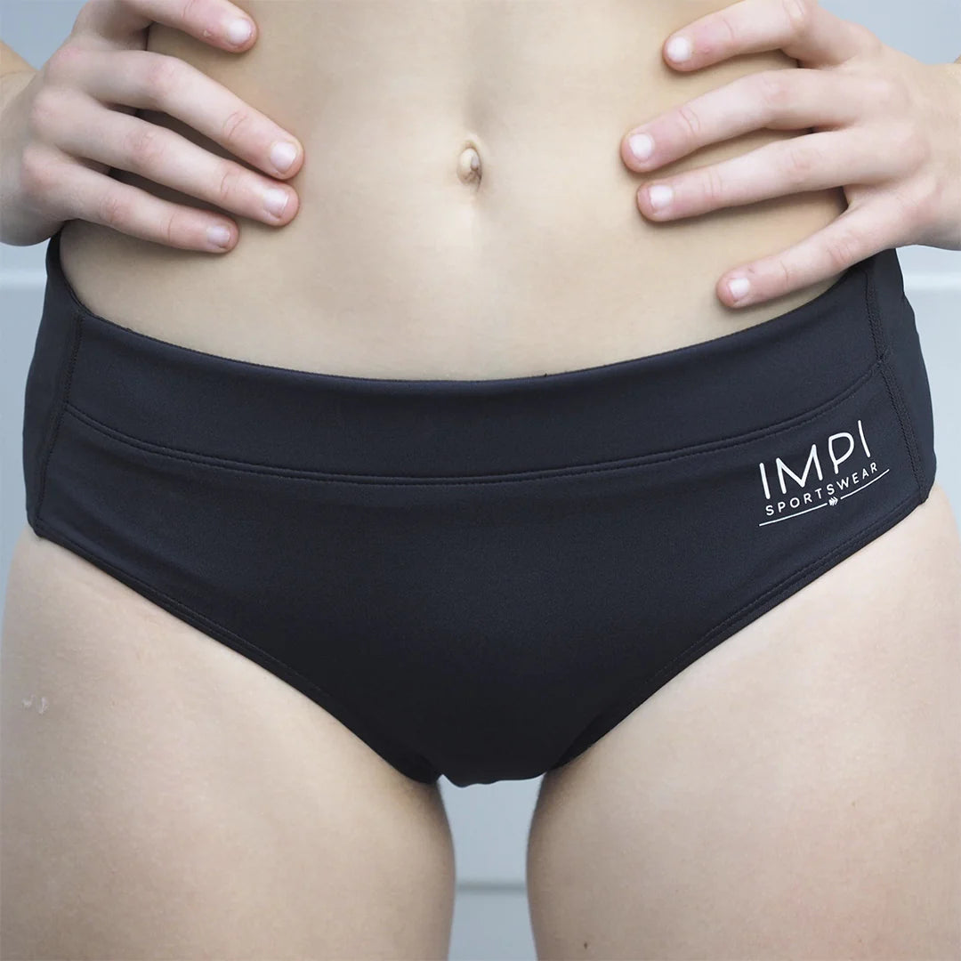 girls black briefs