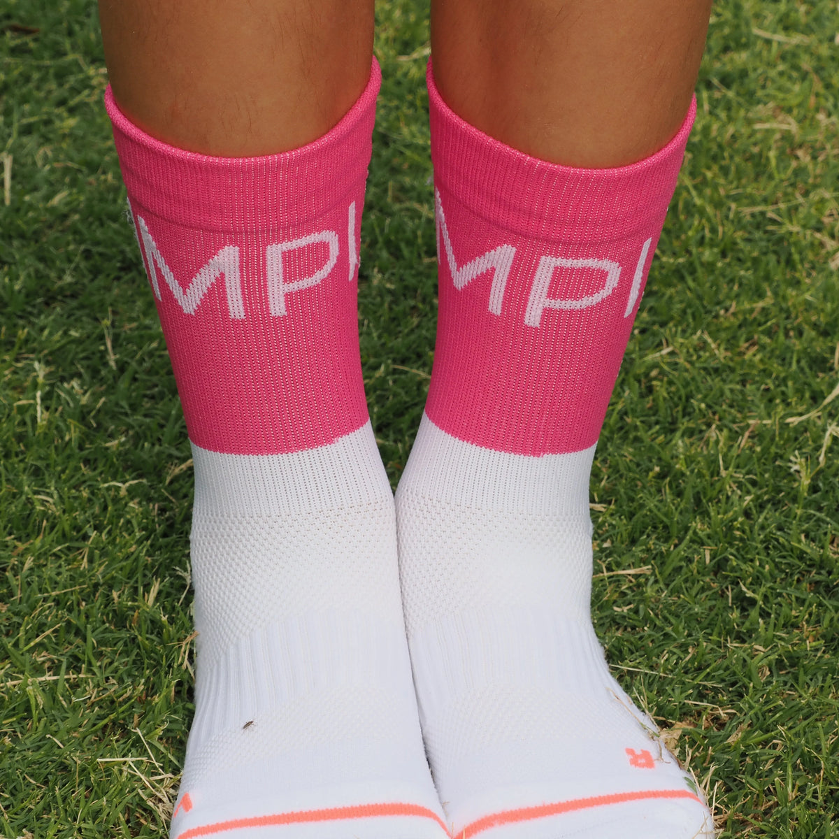 IMPI Longer Socks - Neon Pink Run Like A Girl
