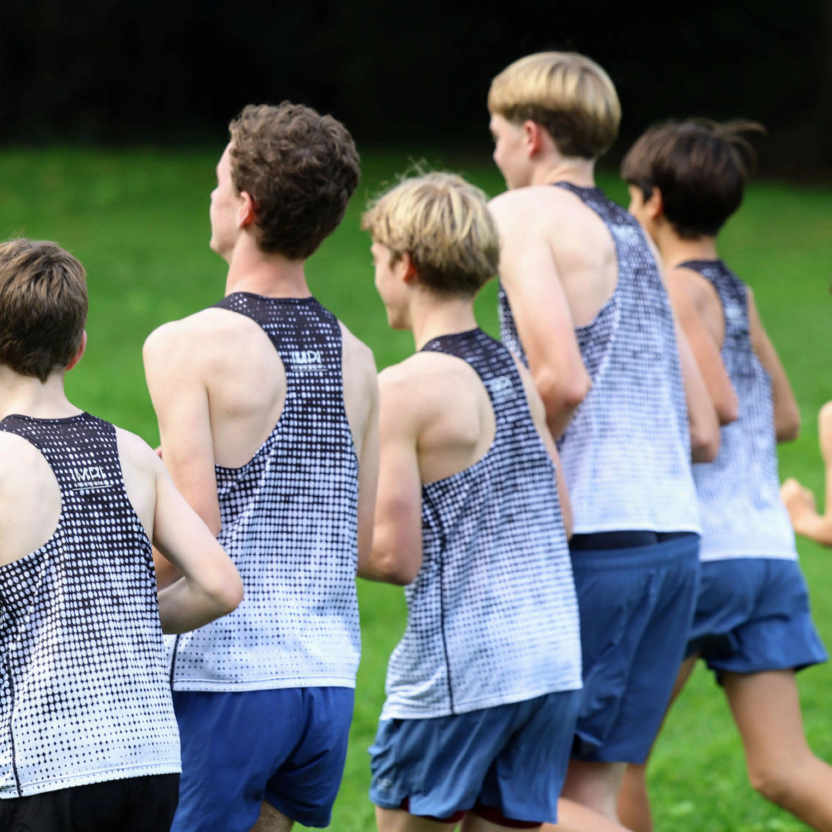 IMPI Boys Race Back Singlet - Black/White
