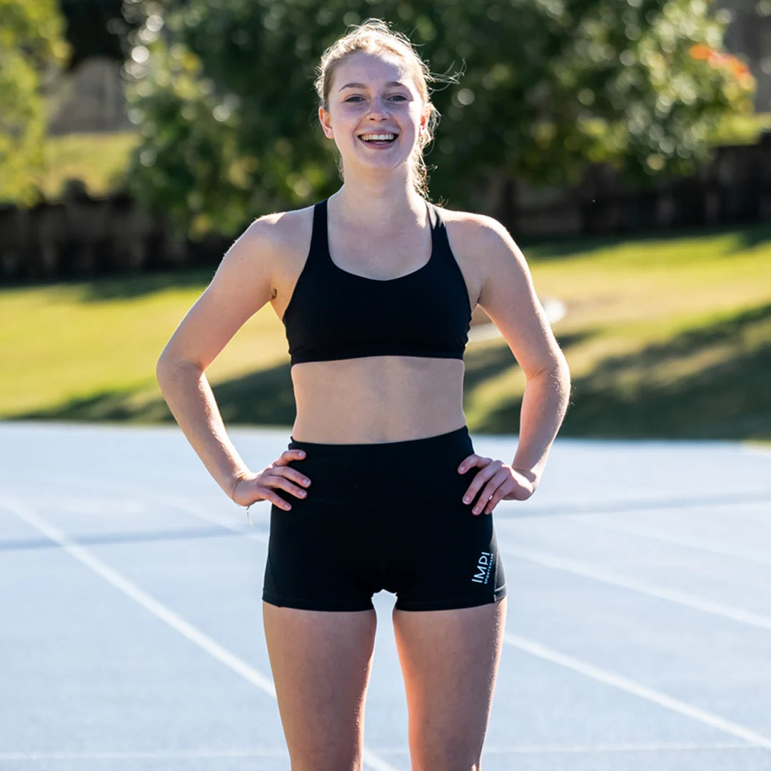 girls black crop top