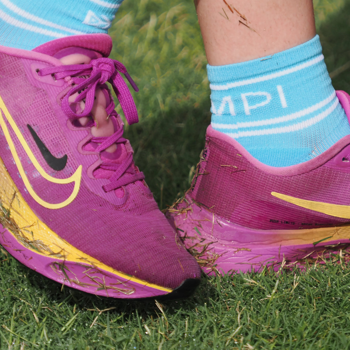 IMPI Shorter Crew Socks - Baby Blue/White