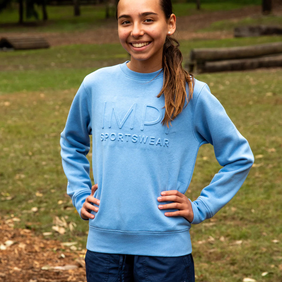 IMPI Embossed CrewFleece - Cornflower