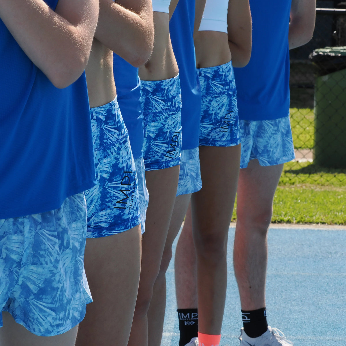 IMPI High Waist Bike Shorts- Paint Me Blue