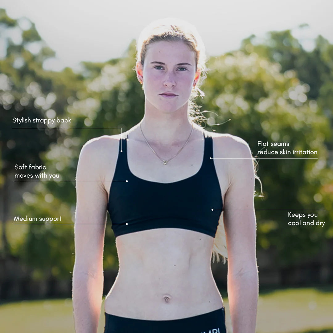 girls black crop top