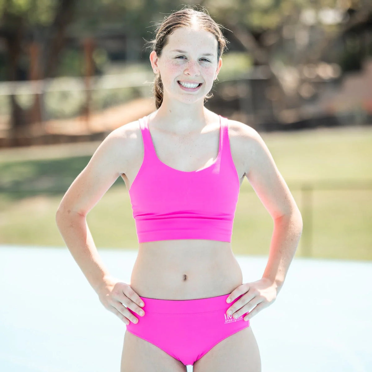girls racing briefs pink