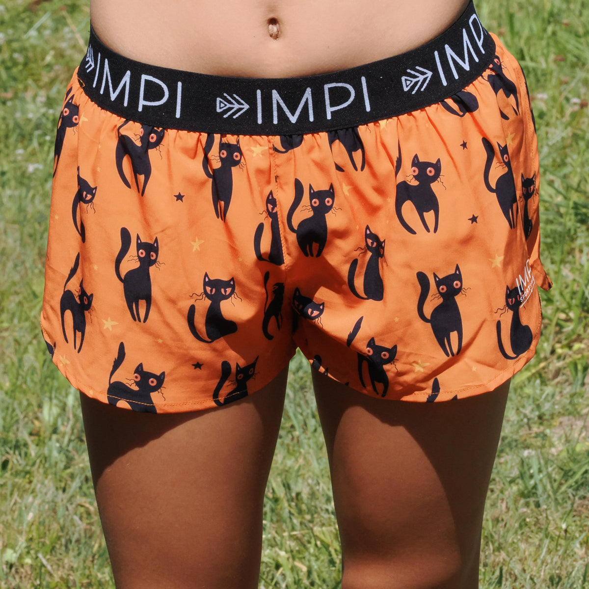 IMPI Girls Split Leg Running Short - Cats