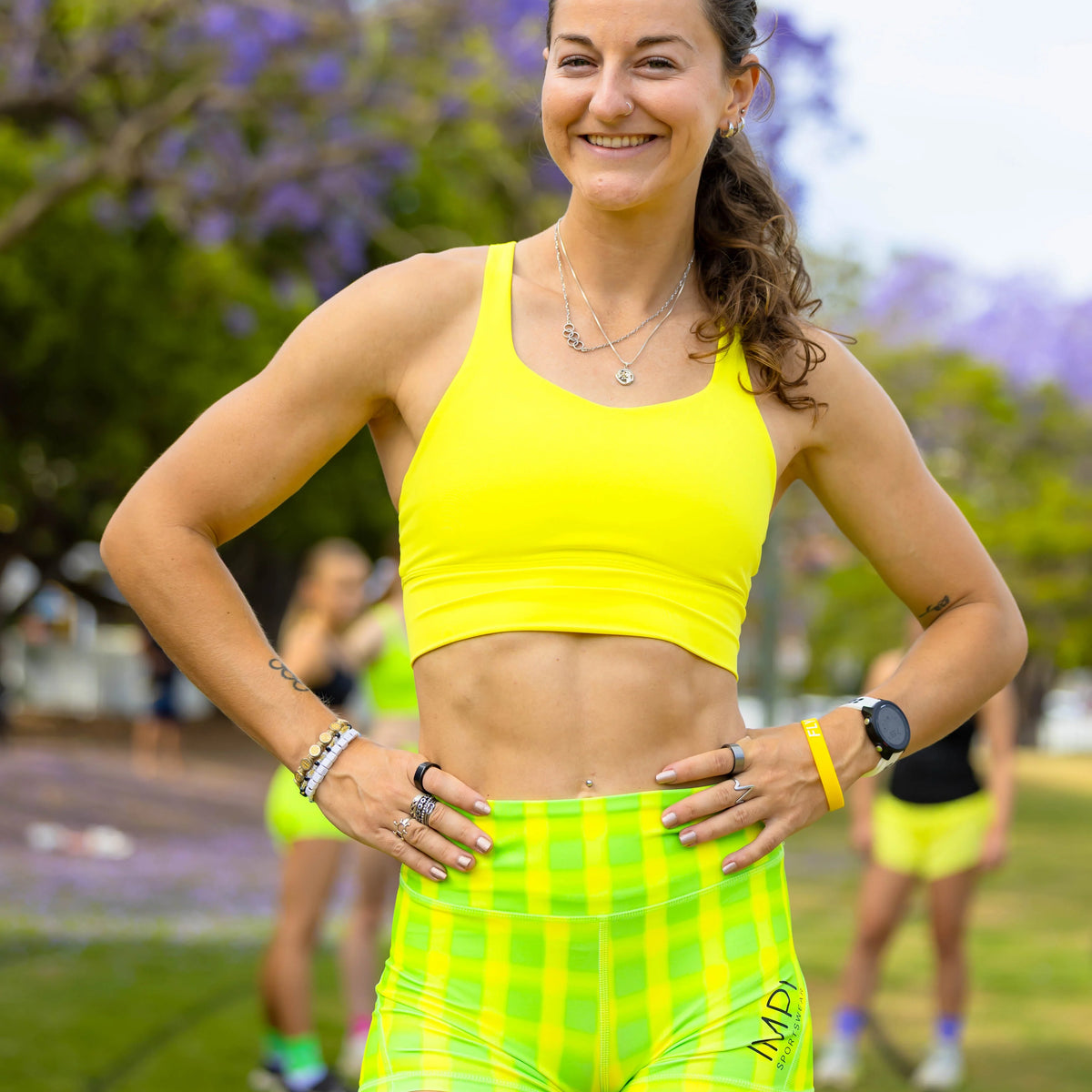 IMPI Longer Strappy Running Crop- Lemon