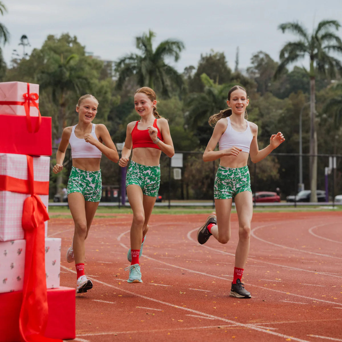 girls green bike shorts
