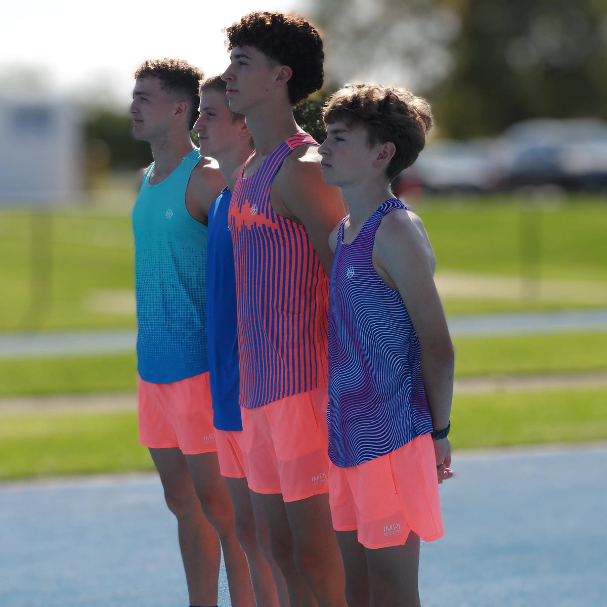 IMPI Boys Running Short - Neon Coral