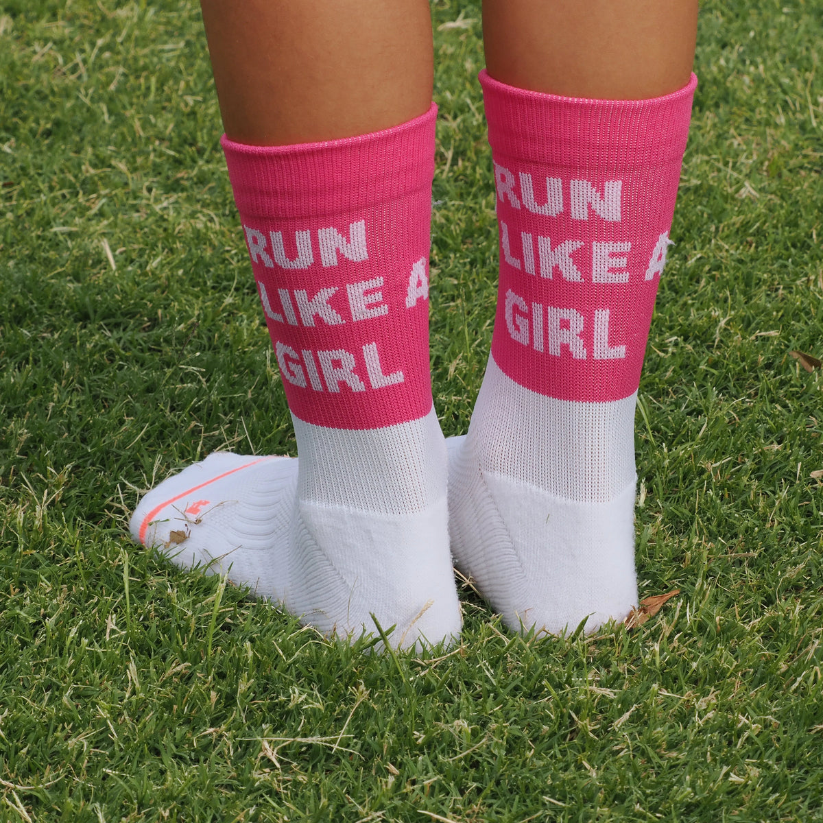 IMPI Longer Socks - Neon Pink Run Like A Girl