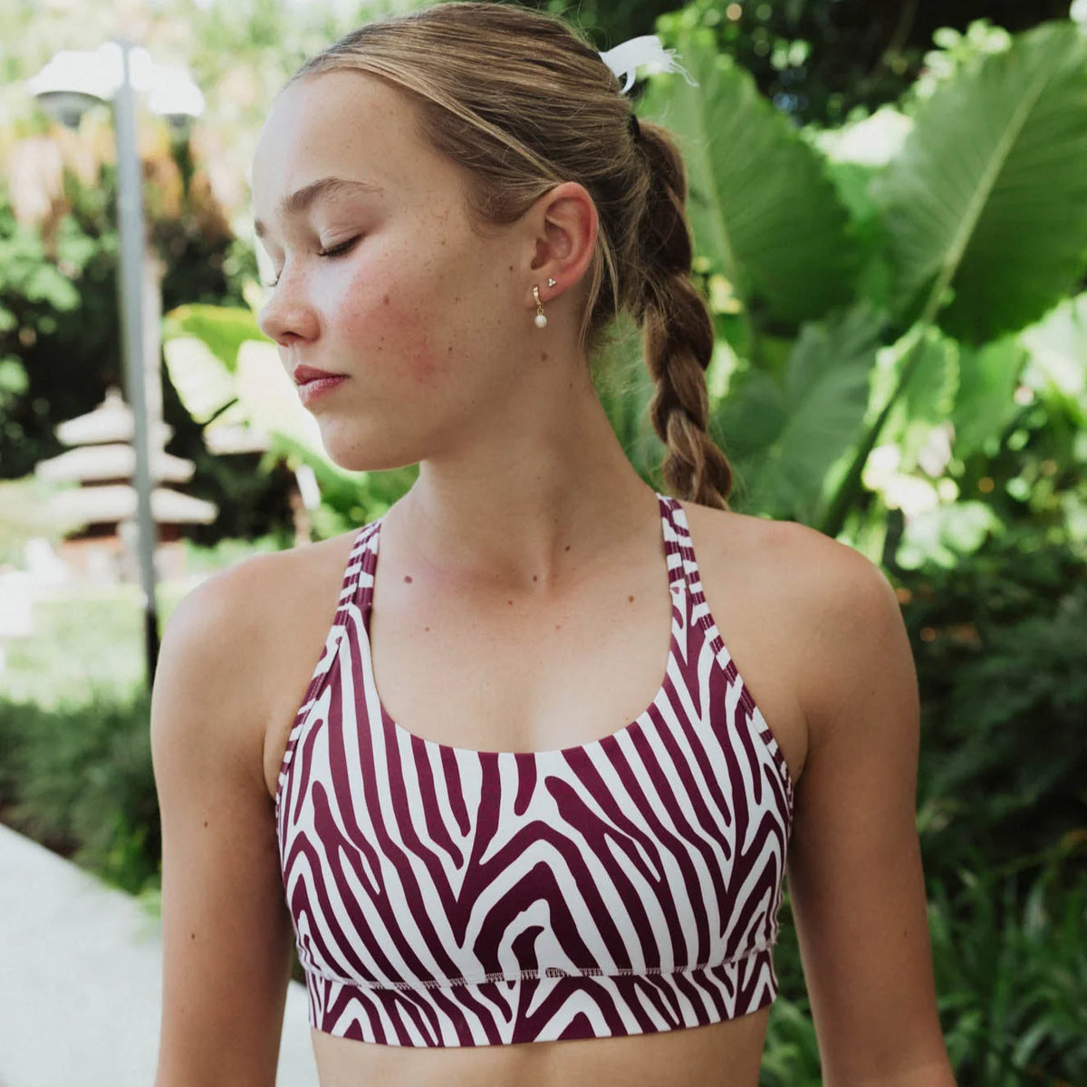 IMPI Loop Girls Crop Top - Berry Zebra