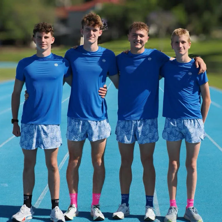 IMPI Boys Splittie Running Short - Paint Me Blue